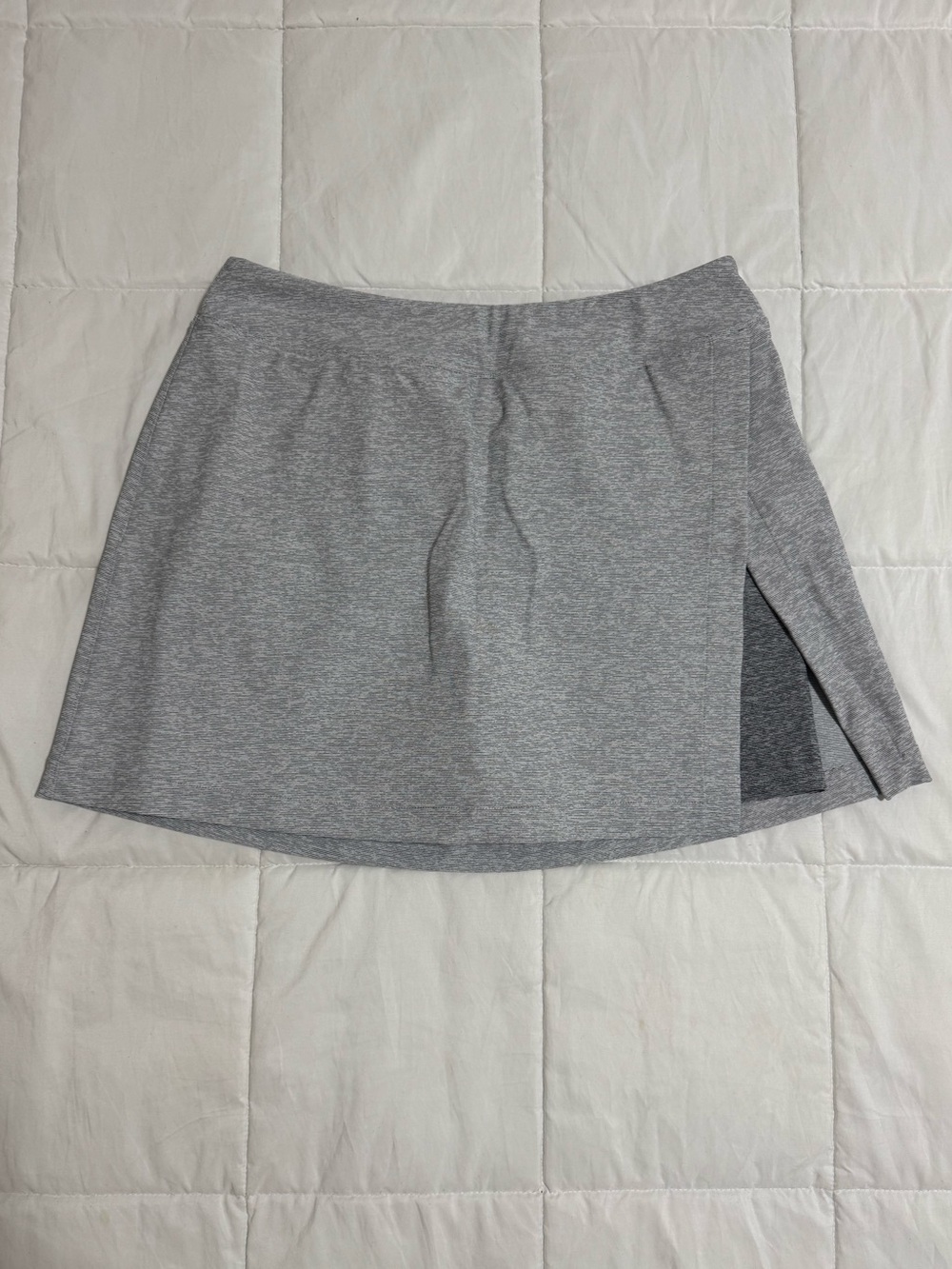 Outdoor Voices Light Gray Athletic Skort with Side Slit